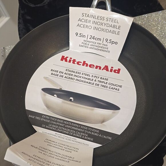 KitchenAid Stainless Steel 3-Ply Base Nonstick 9.5" Fry Pan - Picture 13 of 13